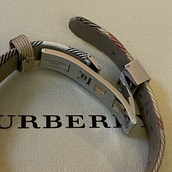 Burberry BU1060 Women’s Swiss Made Rectangular Watch – Nova Check Strap – - Picture 12 of 16